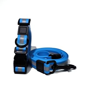 Reflective Leash Set It Can Reflect Light Sources Effectively Enhancing The Safety Of Pets During Outdoor Outings (Option: Blue-20mm)