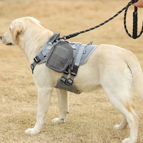 CpllUniversal Outdoor Dog Harness With Pet Leash And Snap Shackle Hitched Loop For Dogs (Color: Black, size: S)